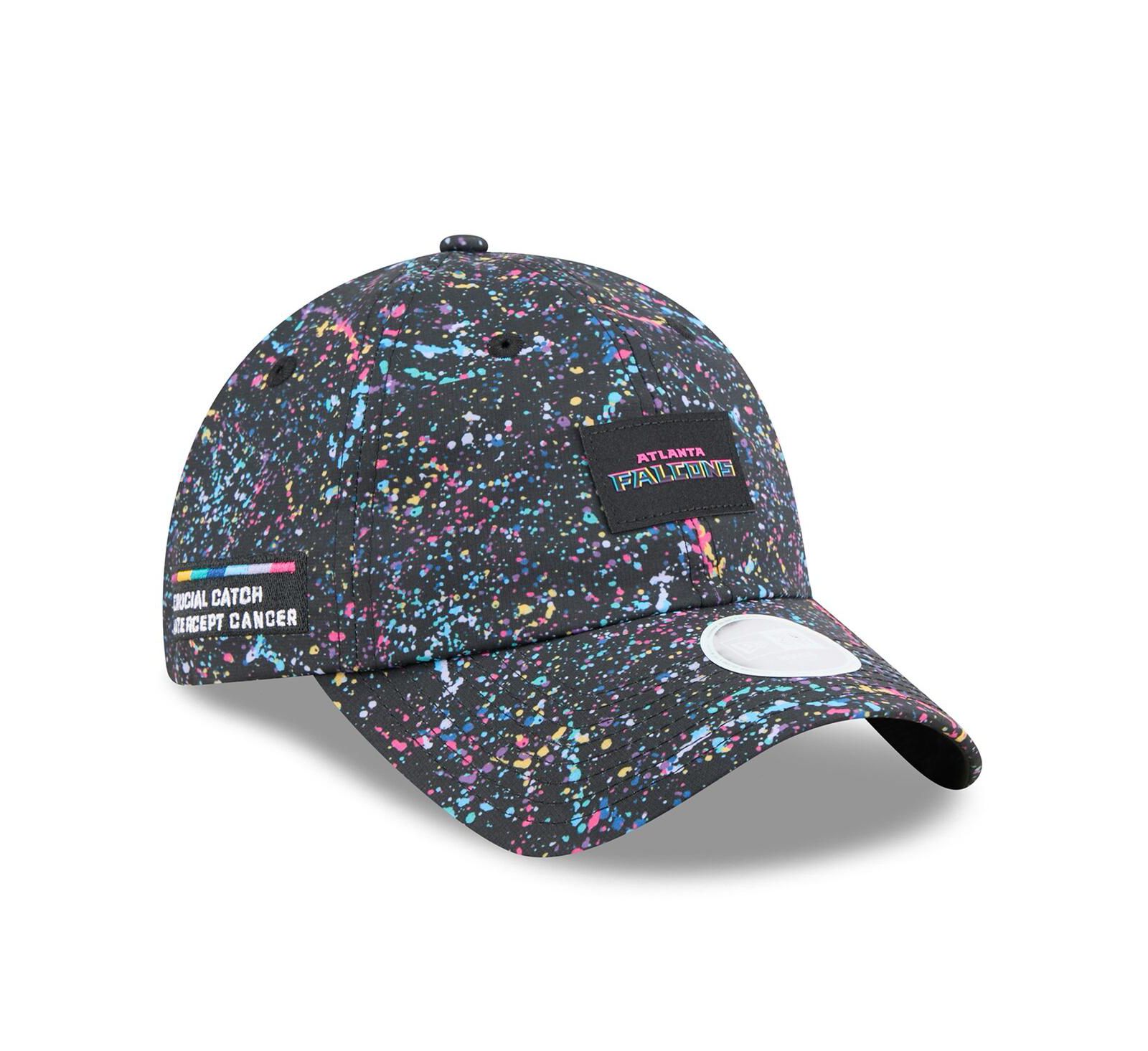 New Era Женский Black Atlanta Falcons 2025 NFL Crucial Catch Pony Tail Adjustable Hat