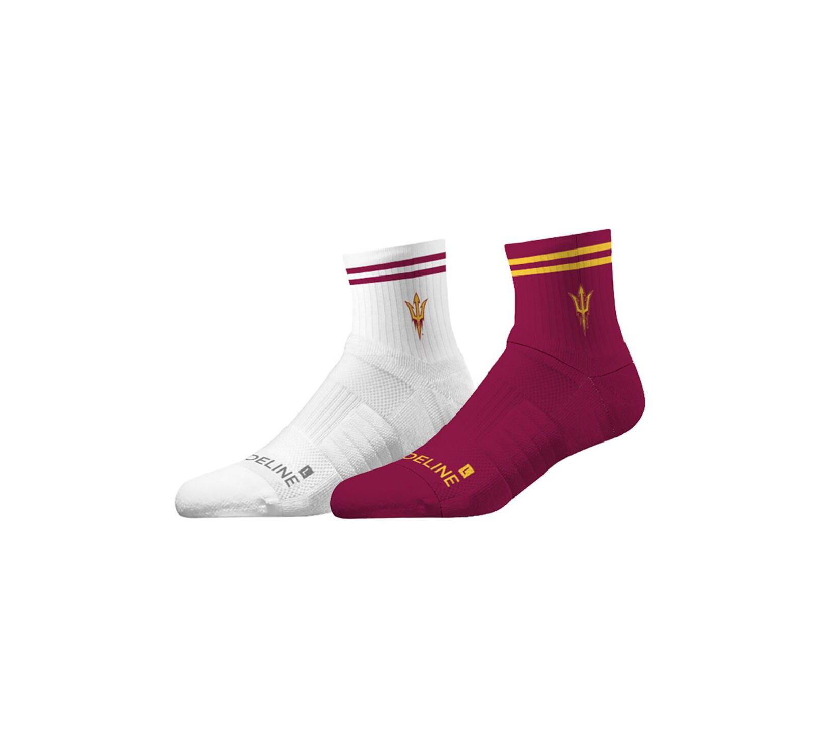 Strideline Men's and Women's Arizona State Sun Devils Premium Knit 2-Pack Half Calf Socks Set