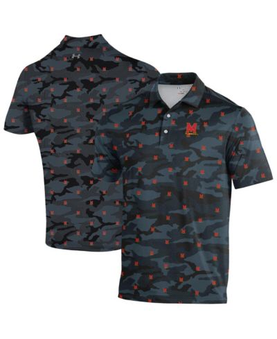 Мужская поло-рубашка Under Armour Black Maryland Terrapins Gameday ArmourFuse