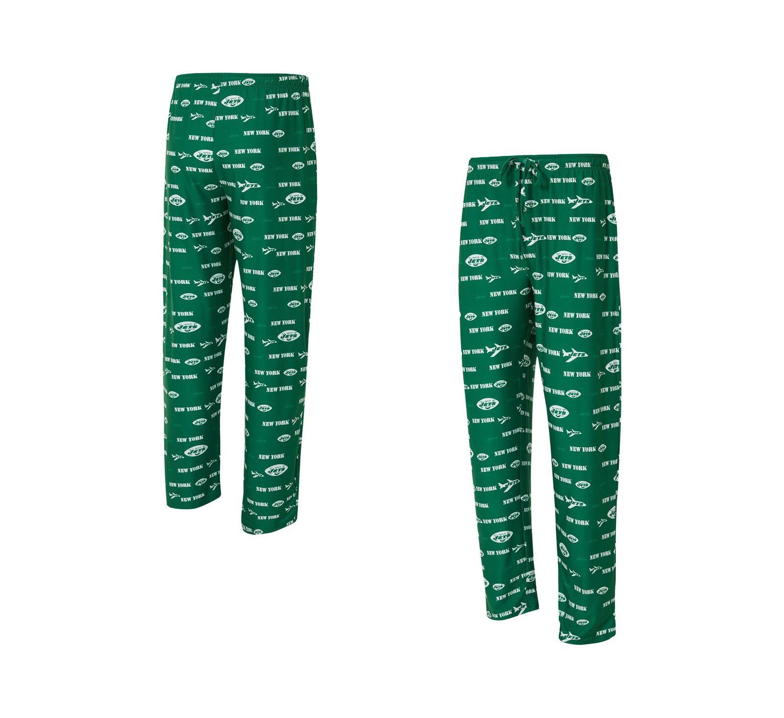 Concepts Sport Men's Green New York Jets Retro Mosaic Allover Print Knit Pants