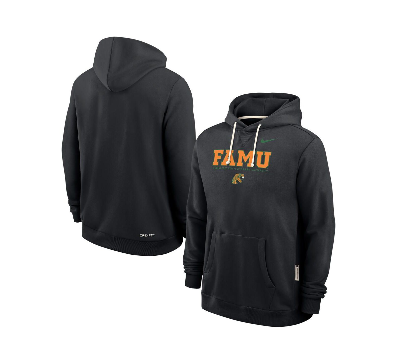 Мужское худи Nike Florida A&M Rattlers 2025 Sideline Standard Issue Dri-FIT, черное