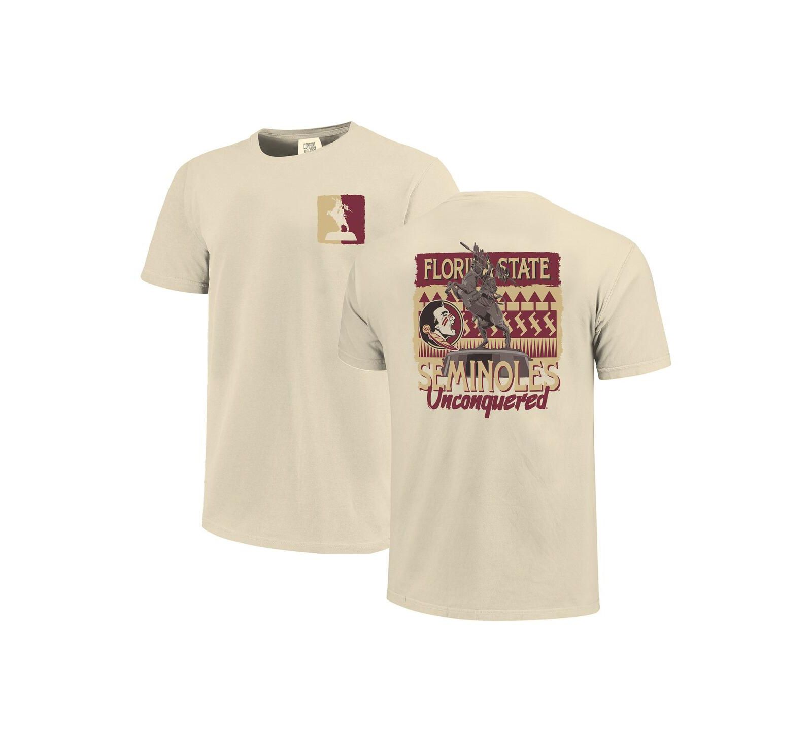 Футболка Image One Men's and Women's Natural Florida State Seminoles Hyper Local Statue