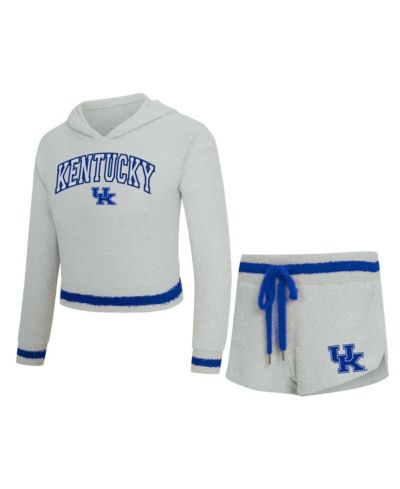 Женский комплект Concepts Sport Kentucky Wildcats Whitley Long Sleeve Hoodie и Shorts