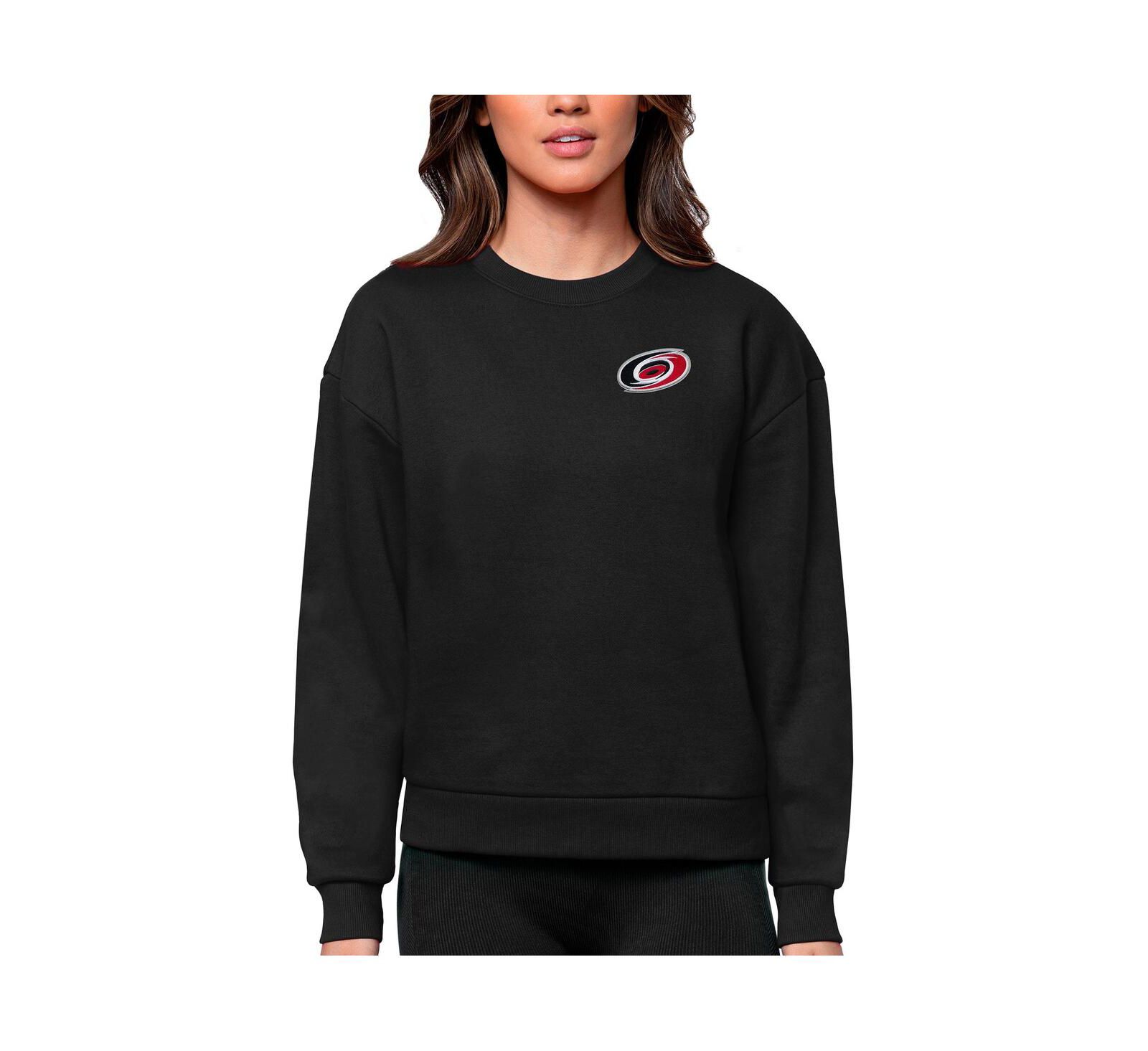 Женское свитшот Antigua Black Carolina Hurricanes Primary Logo Victory