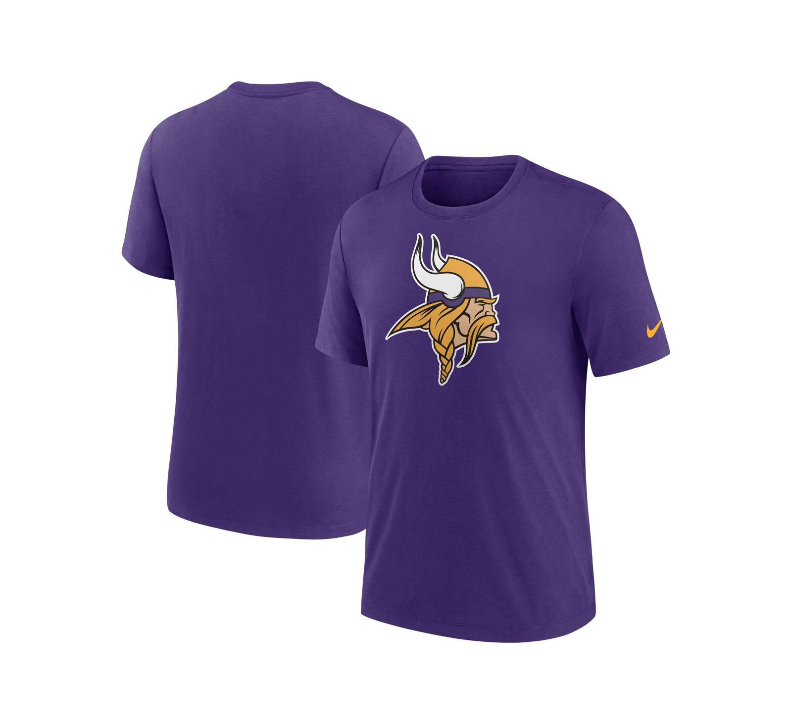Мужская футболка Nike Purple Minnesota Vikings Rewind Logo Tri-Blend