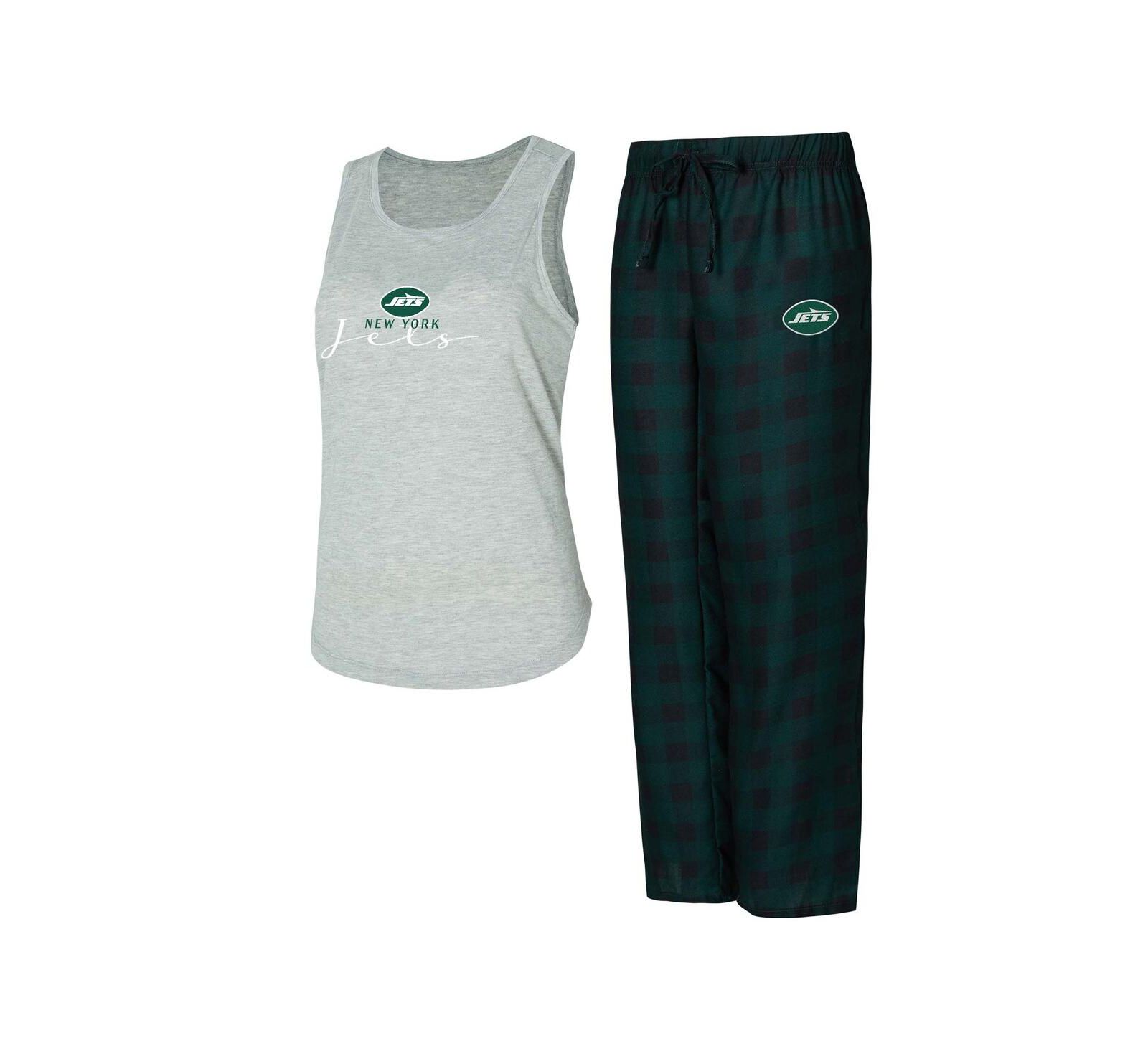 Concepts Sport комплект для сна женский Gray/Green New York Jets Petition Tank Top и брюки
