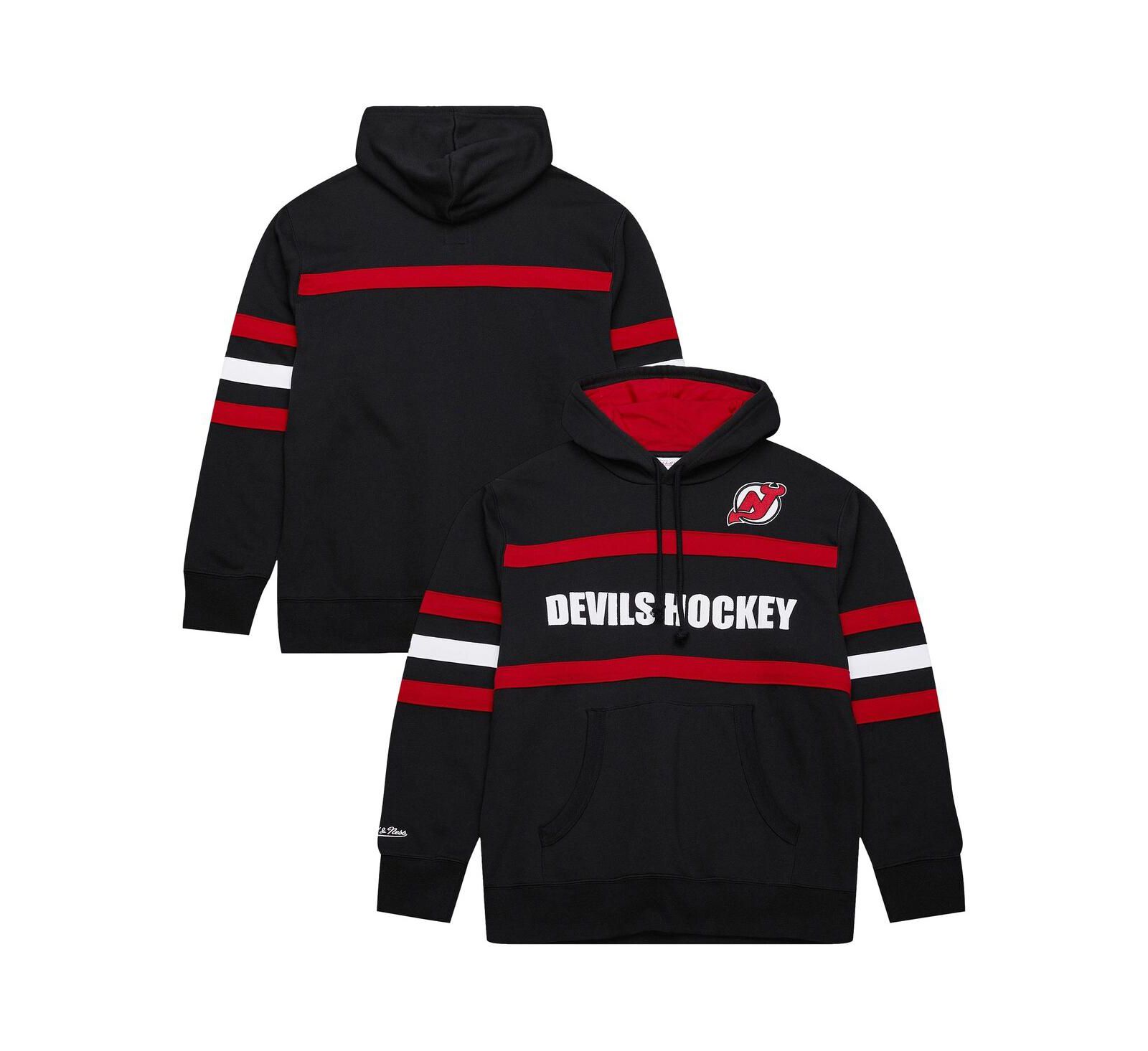 Мужское худи Mitchell Ness Black New Jersey Devils Head Coach Slogan Pullover