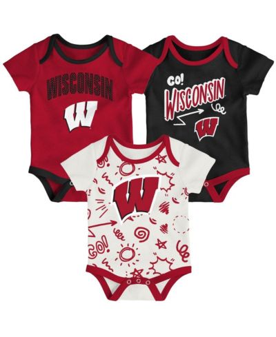 Детский комплект боди Outerstuff Wisconsin Badgers 3-Pack
