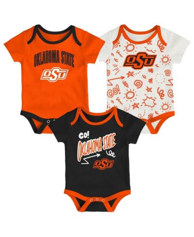 Outerstuff Baby Boys and Girls 3-Pack Oklahoma State Cowboys All Day Play Bodysuit Set