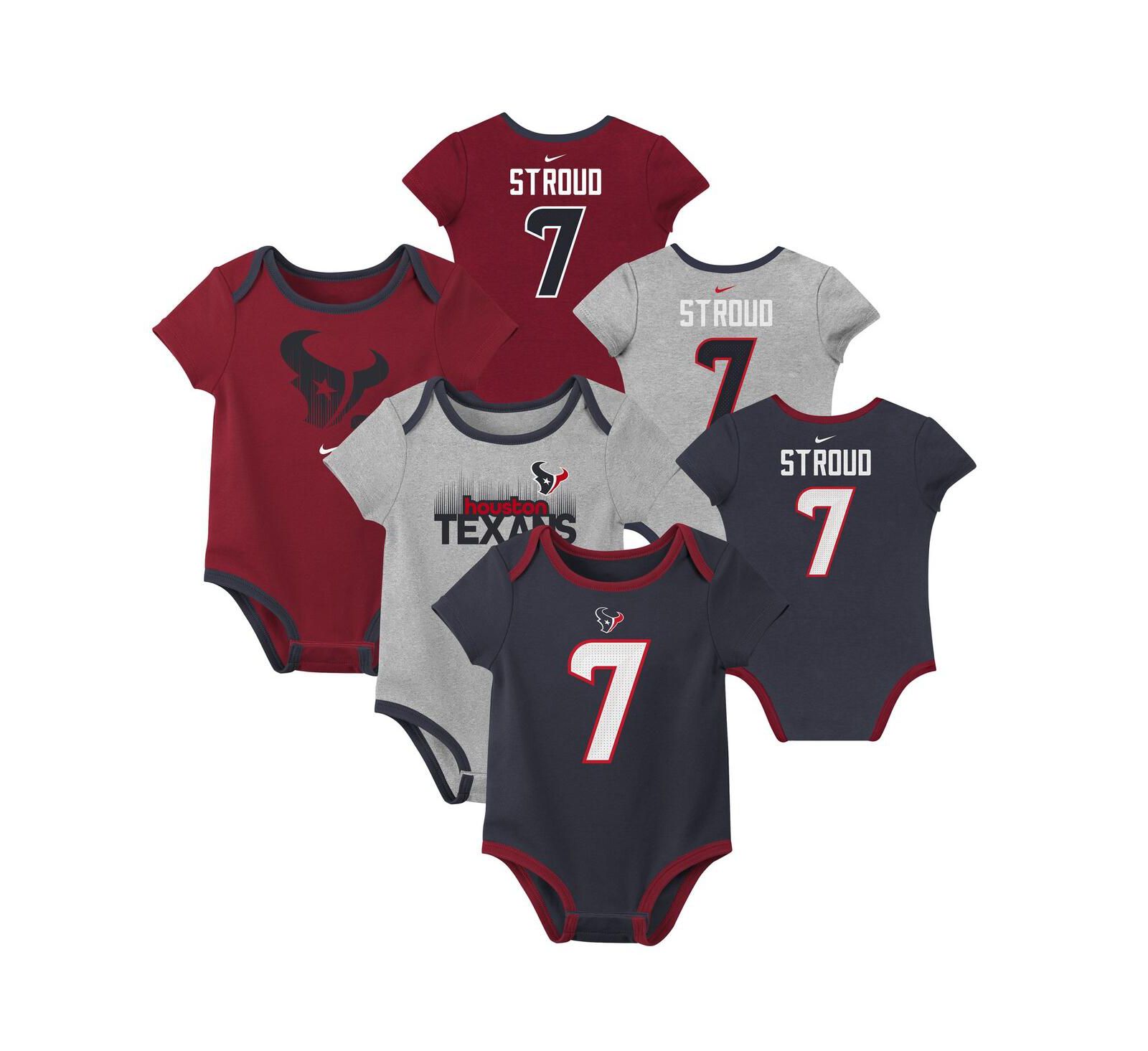 Nike комплект боди для новорожденных (3 шт.) Houston Texans