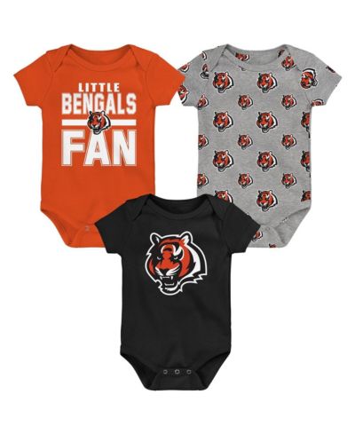 Комплект боди Outerstuff Cincinnati Bengals для новорожденных, 3 предмета