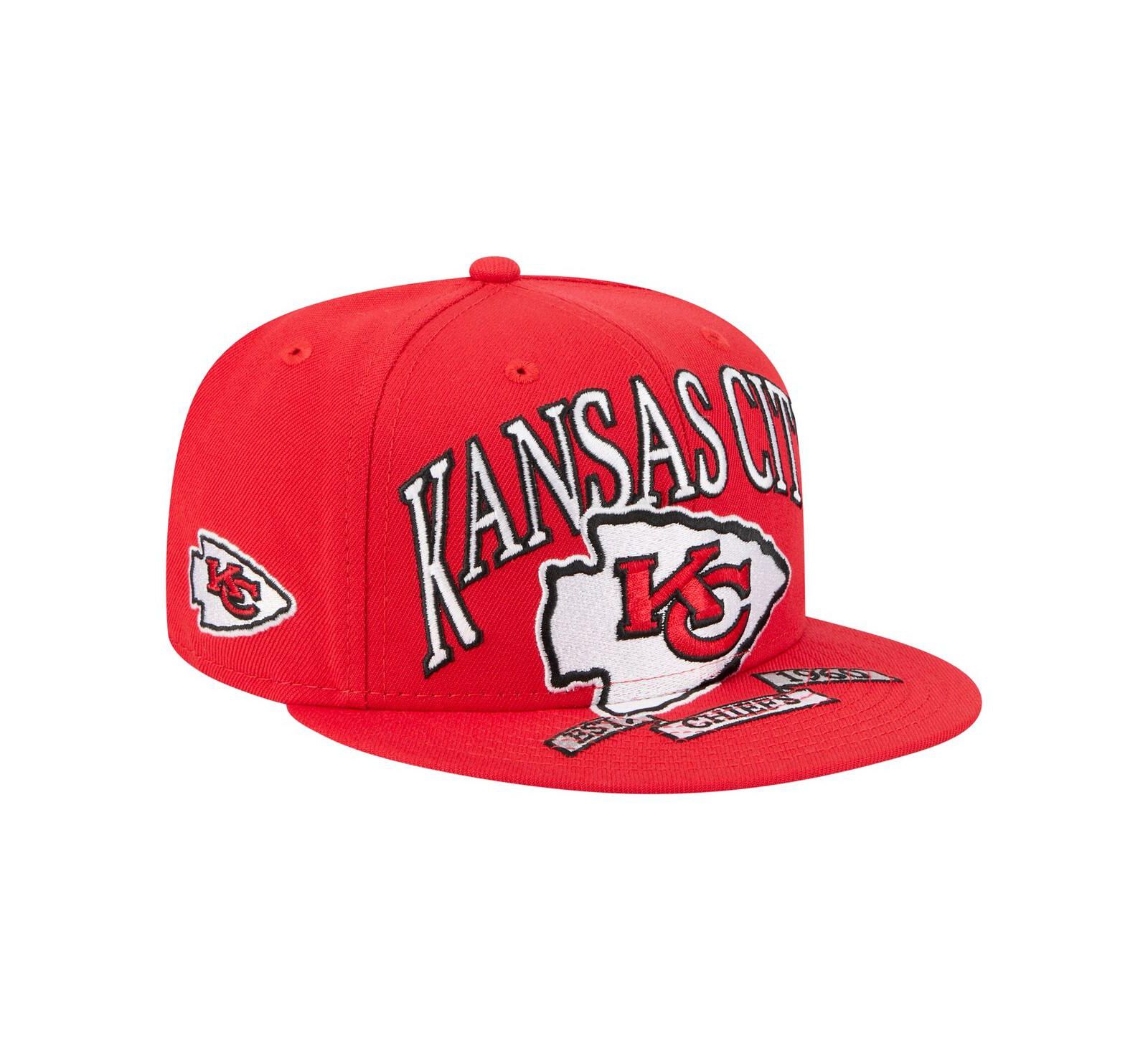 New Era Men's Red Kansas City Chiefs Oversized 59FIFTY Fitted Hat