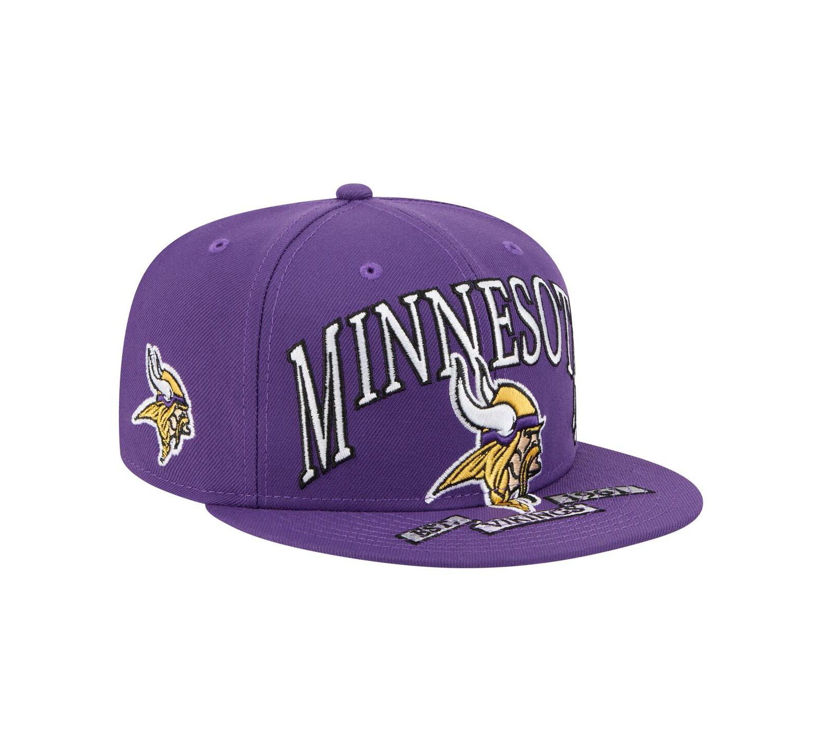 Мужская кепка New Era Minnesota Vikings Oversized 59FIFTY Fitted фиолетовая