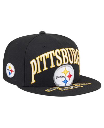 Мужская кепка New Era Black Pittsburgh Steelers Oversized 59FIFTY Fitted