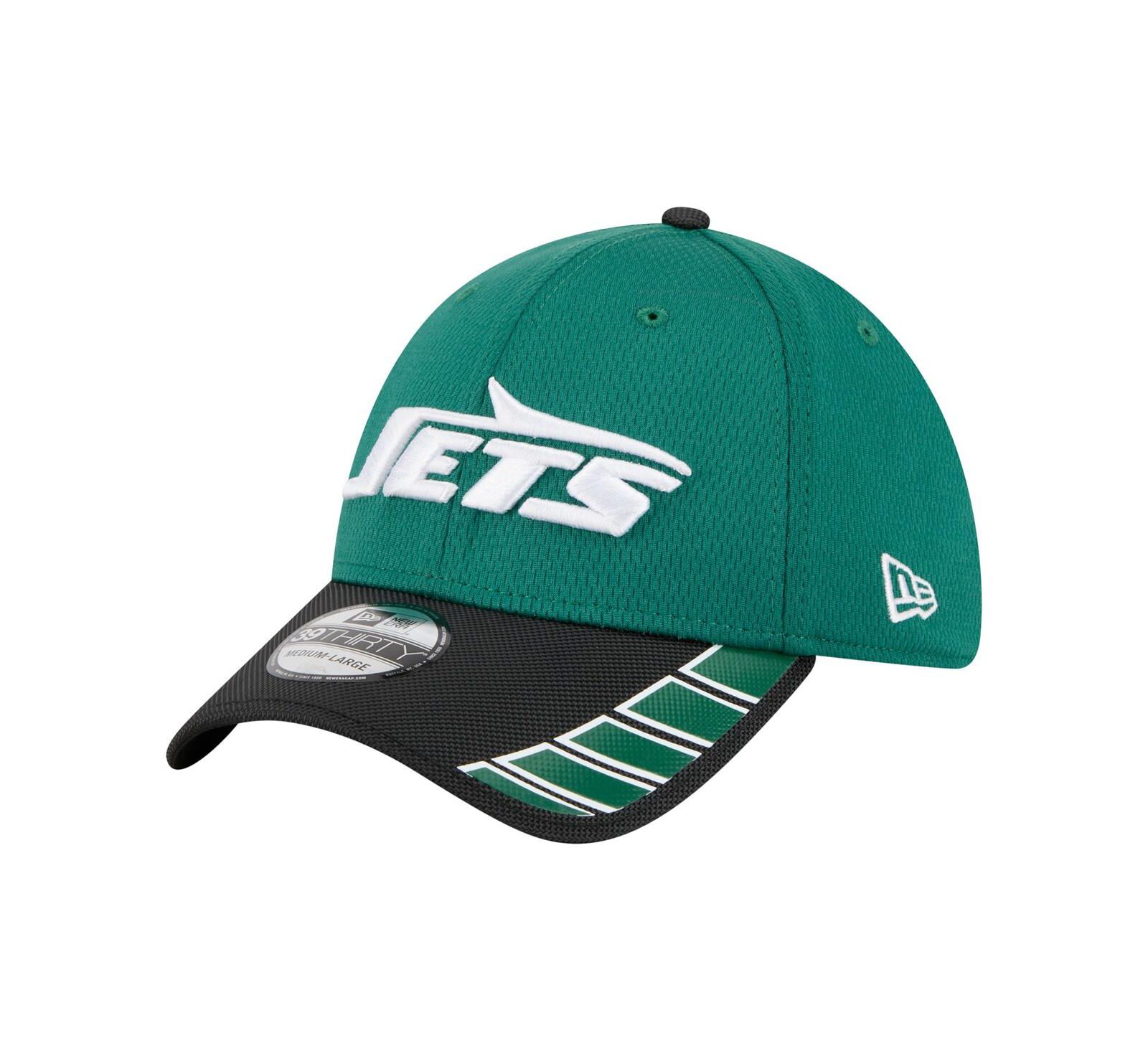New Era Men's Green New York Jets Visor Hit 39THIRTY Flex Hat