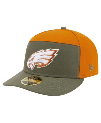 Мужская кепка New Era Philadelphia Eagles Two-Tone Color Pack Split Panel 59FIFTY Fitted Hat, оливковый/коричневый