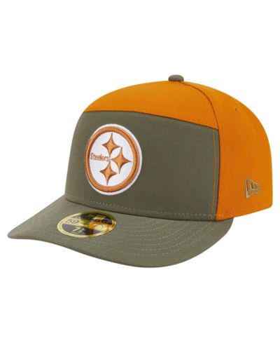 Мужская кепка New Era Olive/Brown Pittsburgh Steelers Two-Tone Color Pack Split Panel 59FIFTY Fitted