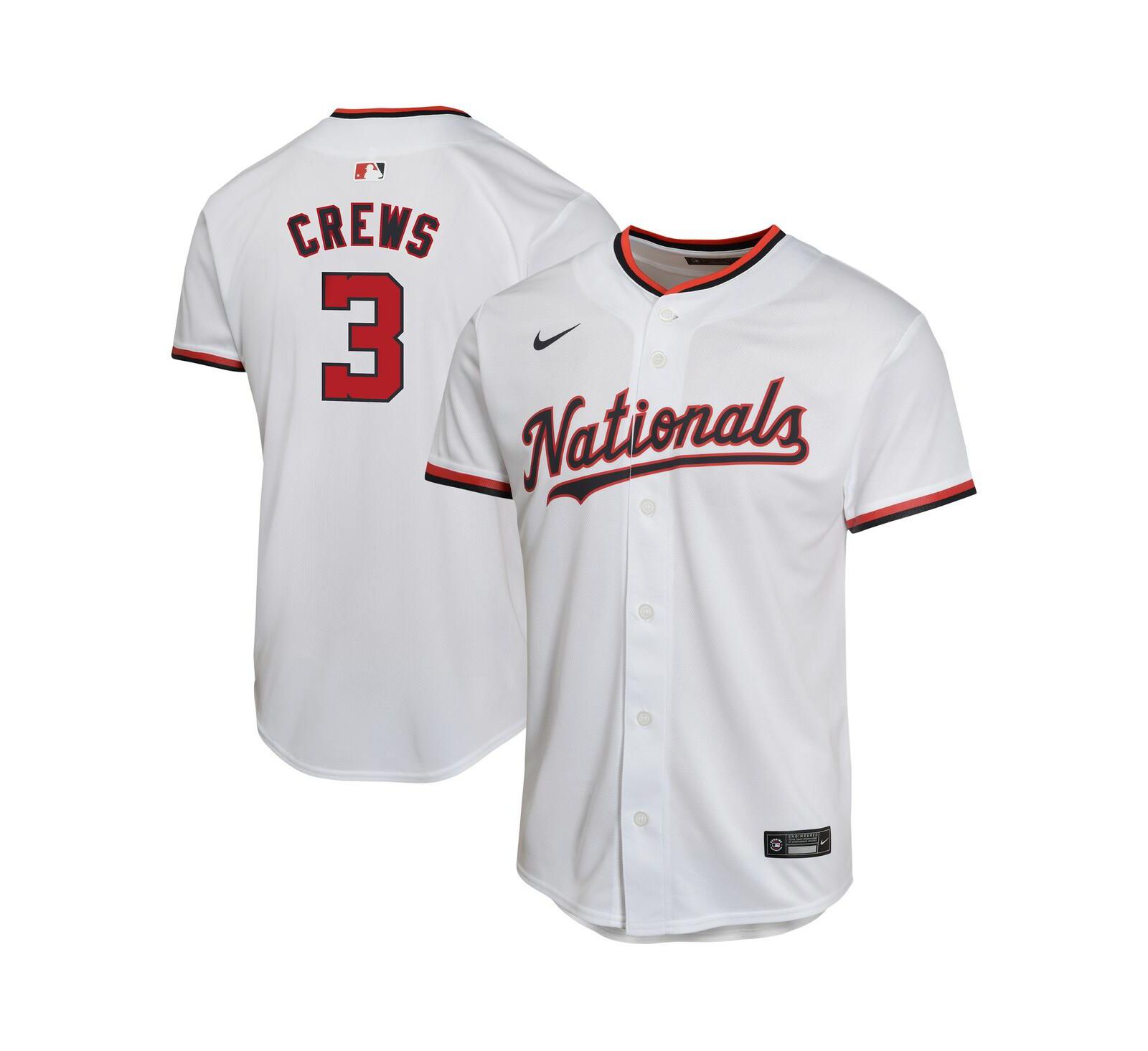 Детская игровая джерси Nike Dylan Crews White Washington Nationals Alternate Game Player