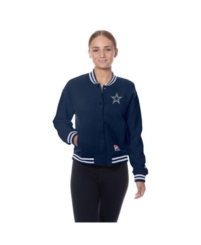 Женская флисовая куртка New Era Dallas Cowboys Throwback Full-Snap Navy