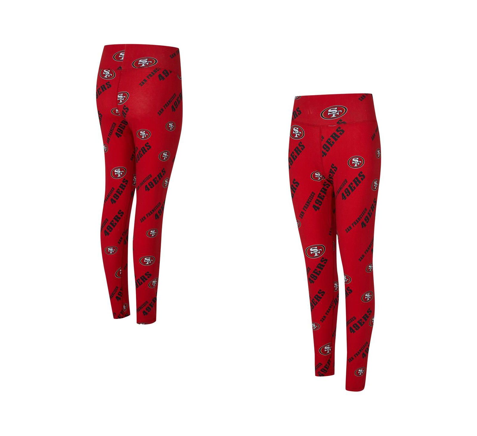 Concepts Sport Женские леггинсы San Francisco 49ers Mosaic Allover Print алого цвета