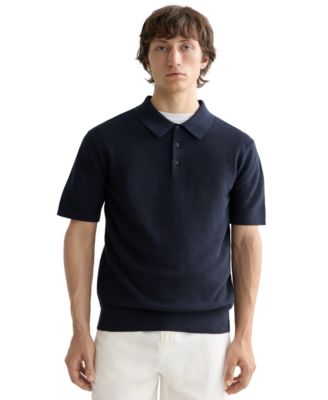 SCOTCH & SODA Men's Structured Knitted Short-Sleeve Polo Shirt