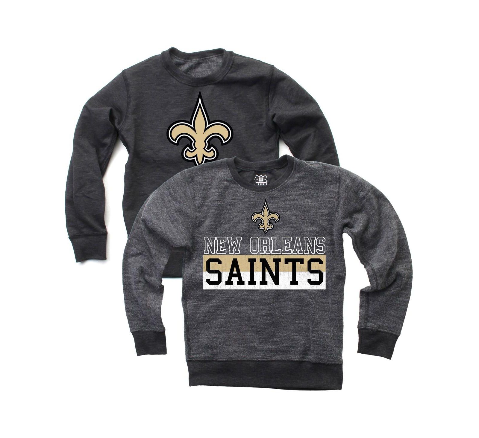 Wes Willy свитшот-толстовка reversible fleece для мальчиков и девочек Black New Orleans Saints