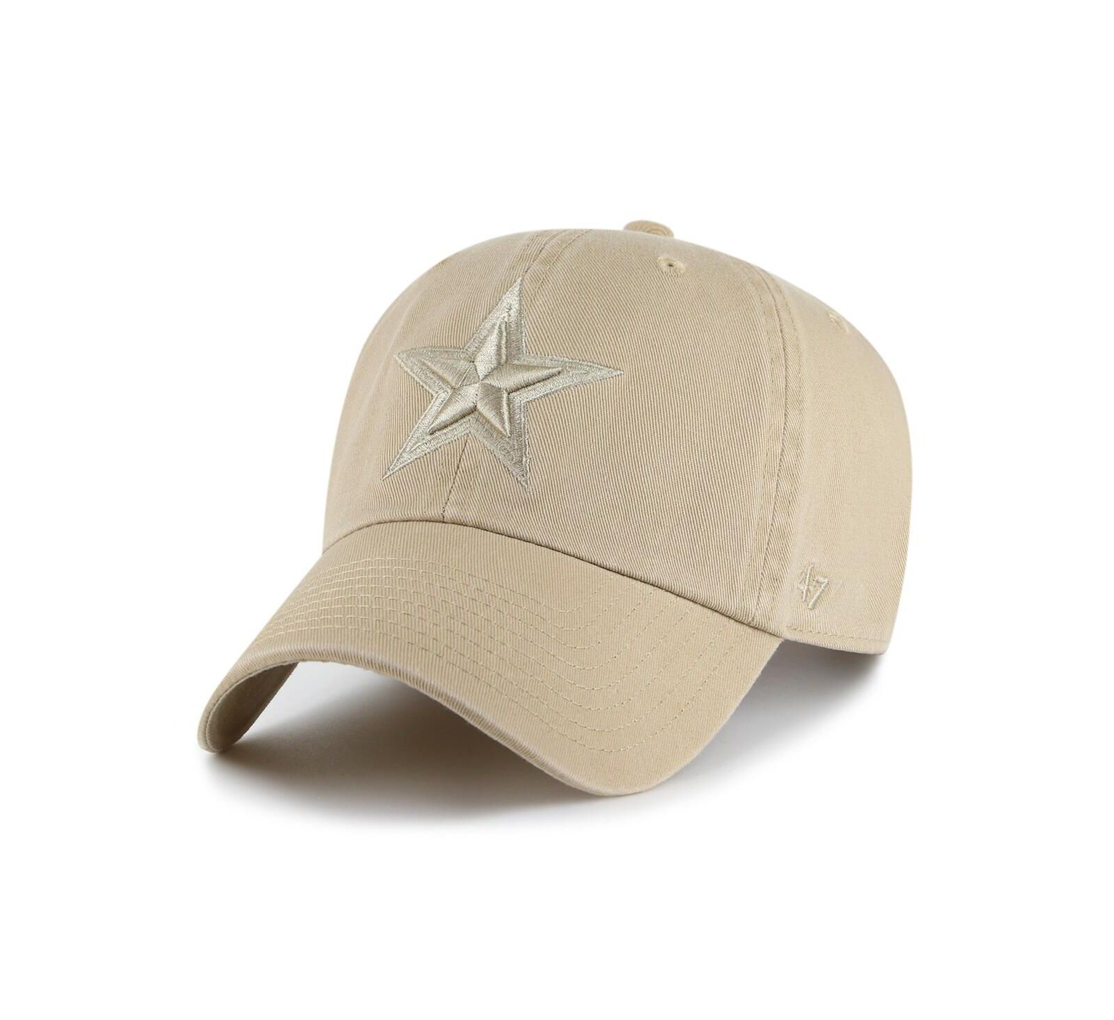 Мужская кепка '47 Brand Khaki Dallas Cowboys Tonal Clean-Up регулируемая