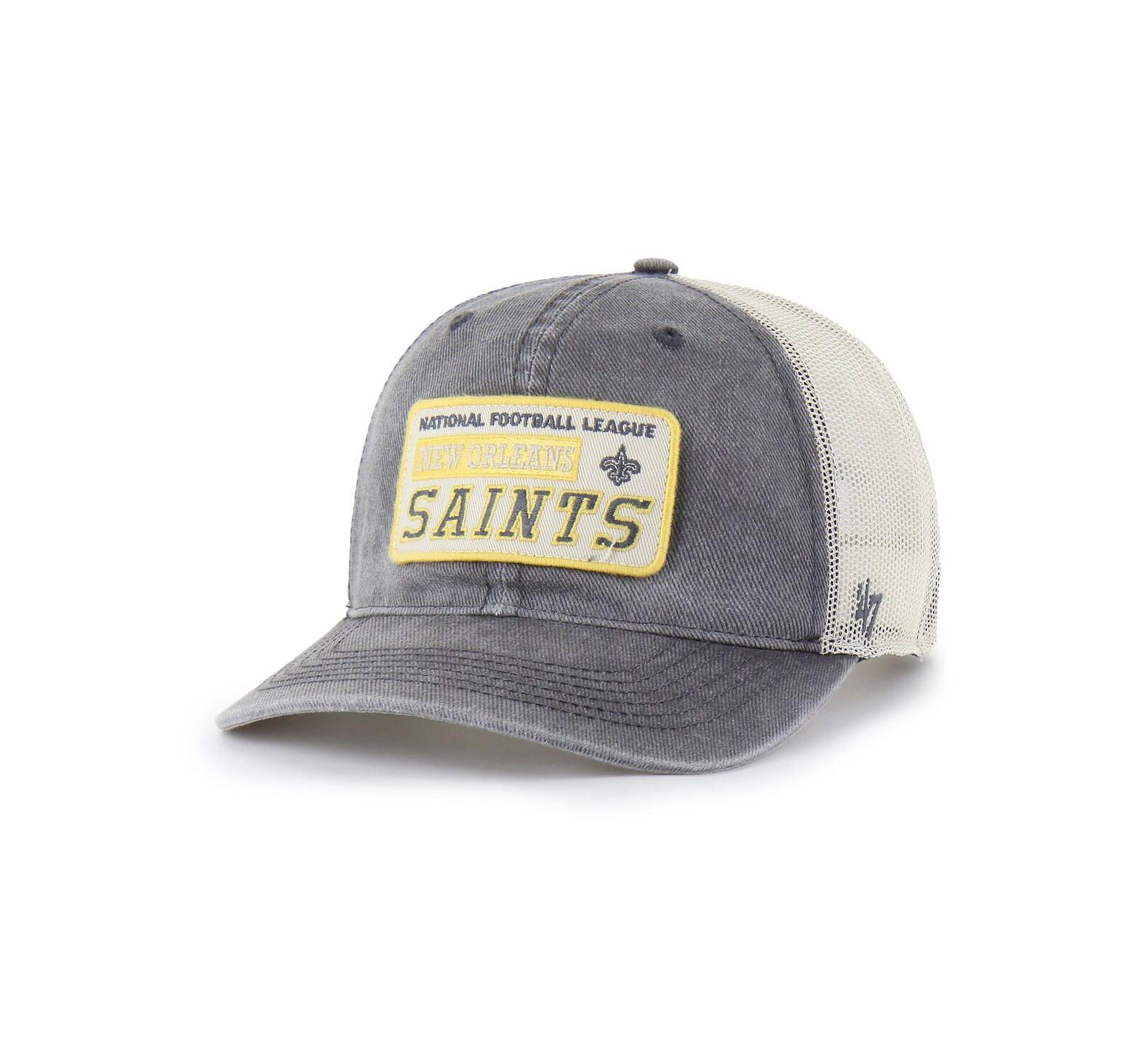 Мужская кепка '47 Brand Charcoal New Orleans Saints Canteen Relaxed Trucker Adjustable
