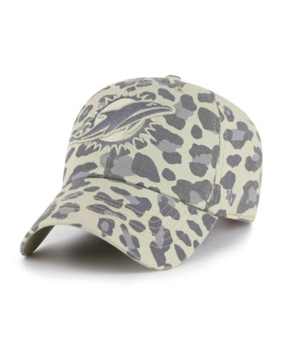 Женская кепка '47 Brand Gray Miami Dolphins Bagheera Clean Up Adjustable