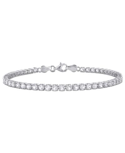 Браслет Tennis с розовым сапфиром (6-1/8 ct. t.w.) в 18k Rose Gold Flash Plated Sterling Silver (также с белым сапфиром)