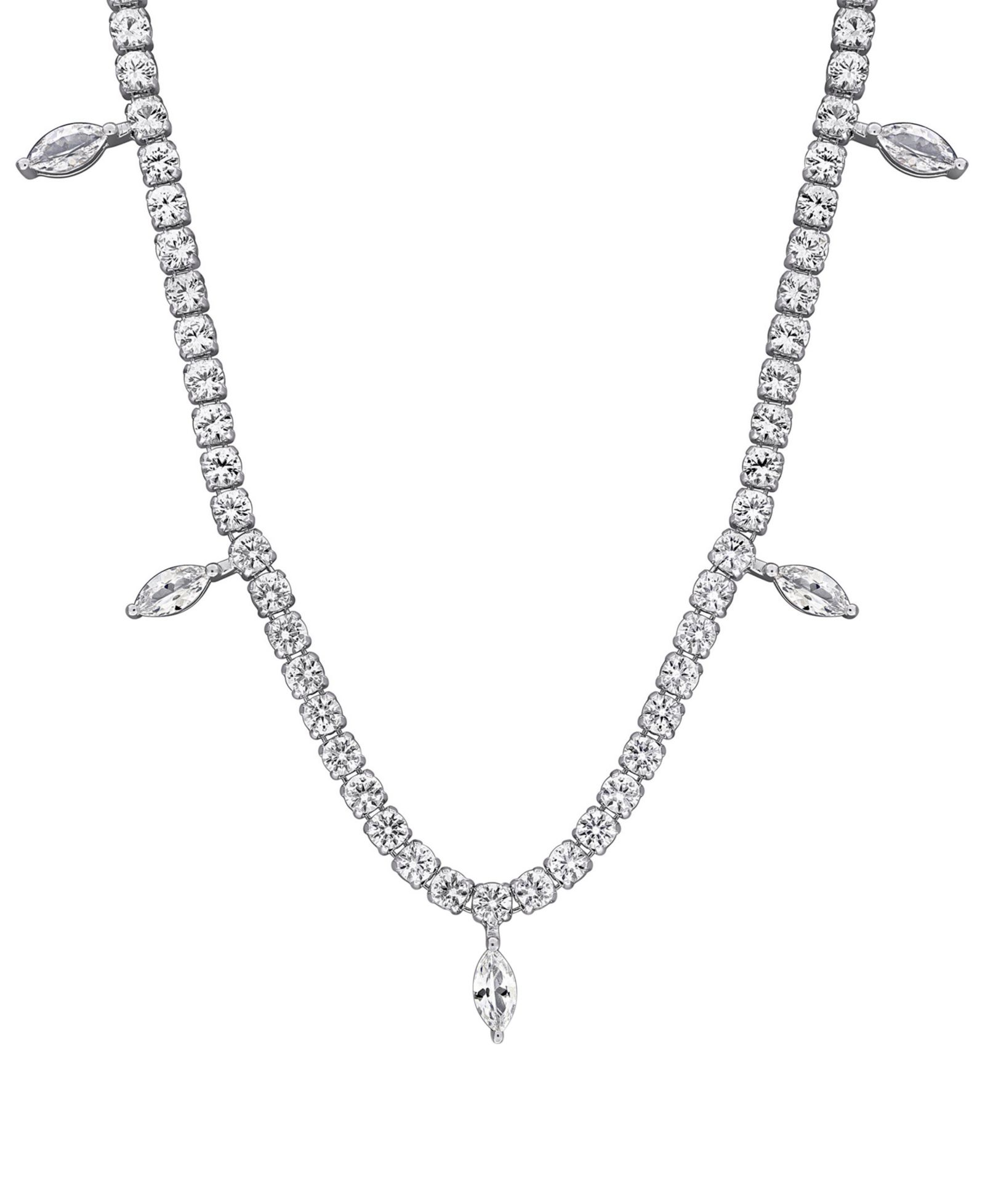 Подвеска-ожерелье Macy's White Sapphire (11-1/2 ct. t.w.) в стерлинговом серебре