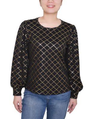 NY Collection Женский Bishop Sleeve Pullover Top