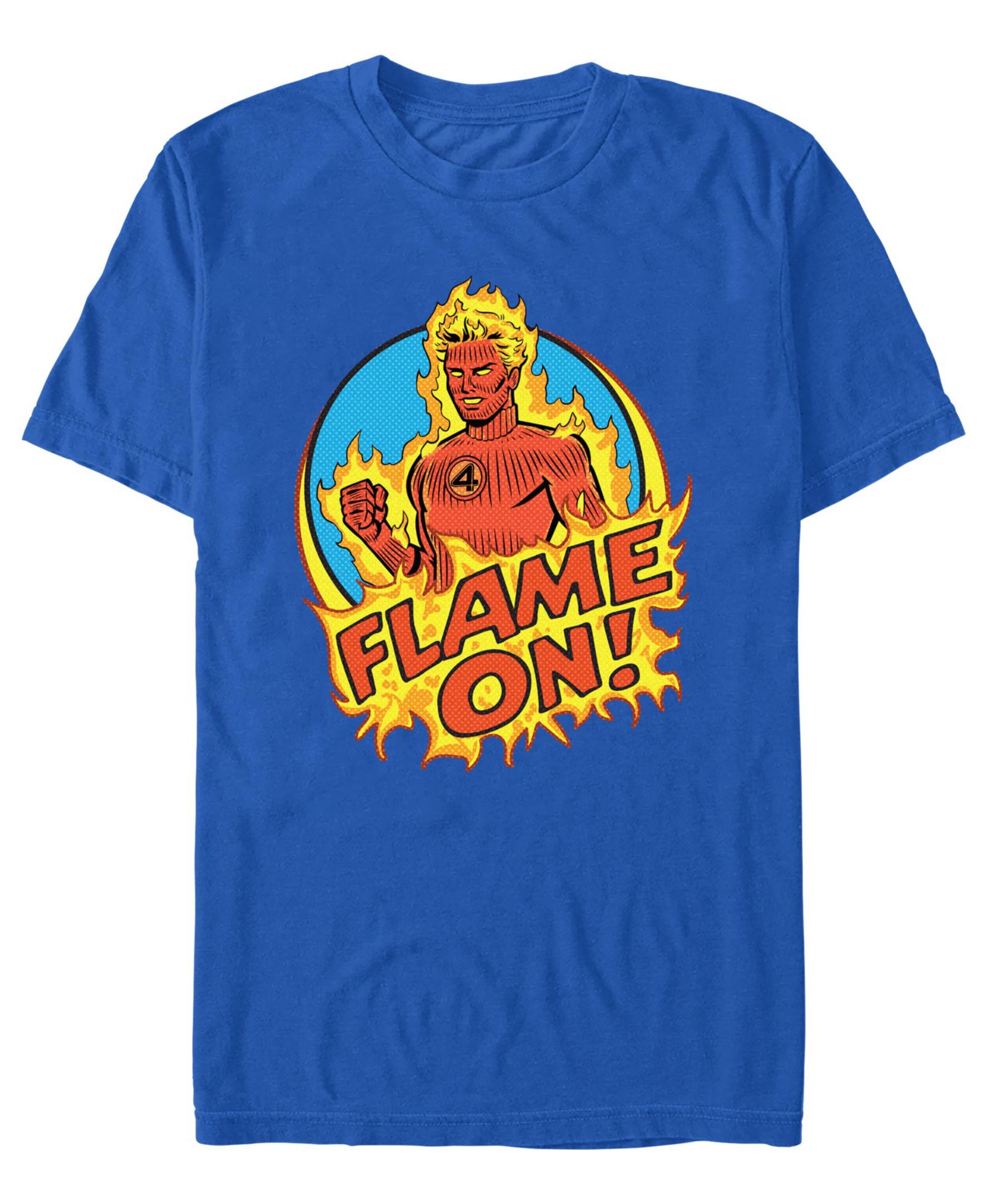 Fifth Sun Men's Fantastic 4 First Steps Flame On Johnny T-Shirt