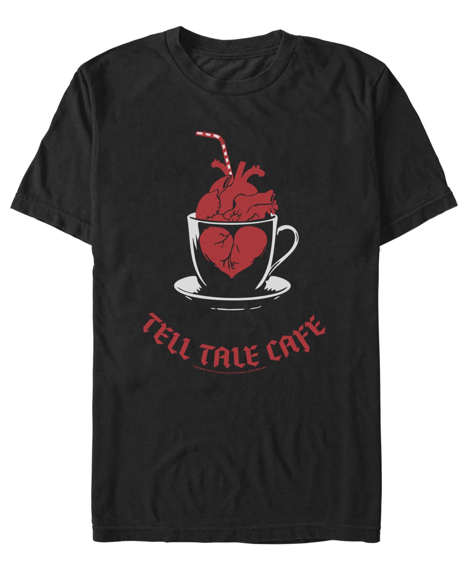 Fifth Sun Men's Wednesday Addams Tell Tale Cafe T-Shirt