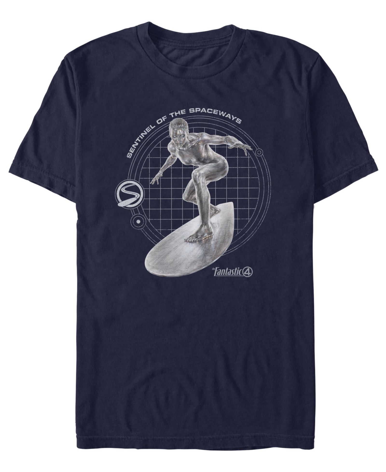Fifth Sun Men's Fantastic 4 First Steps Silver Surfer T-Shirt