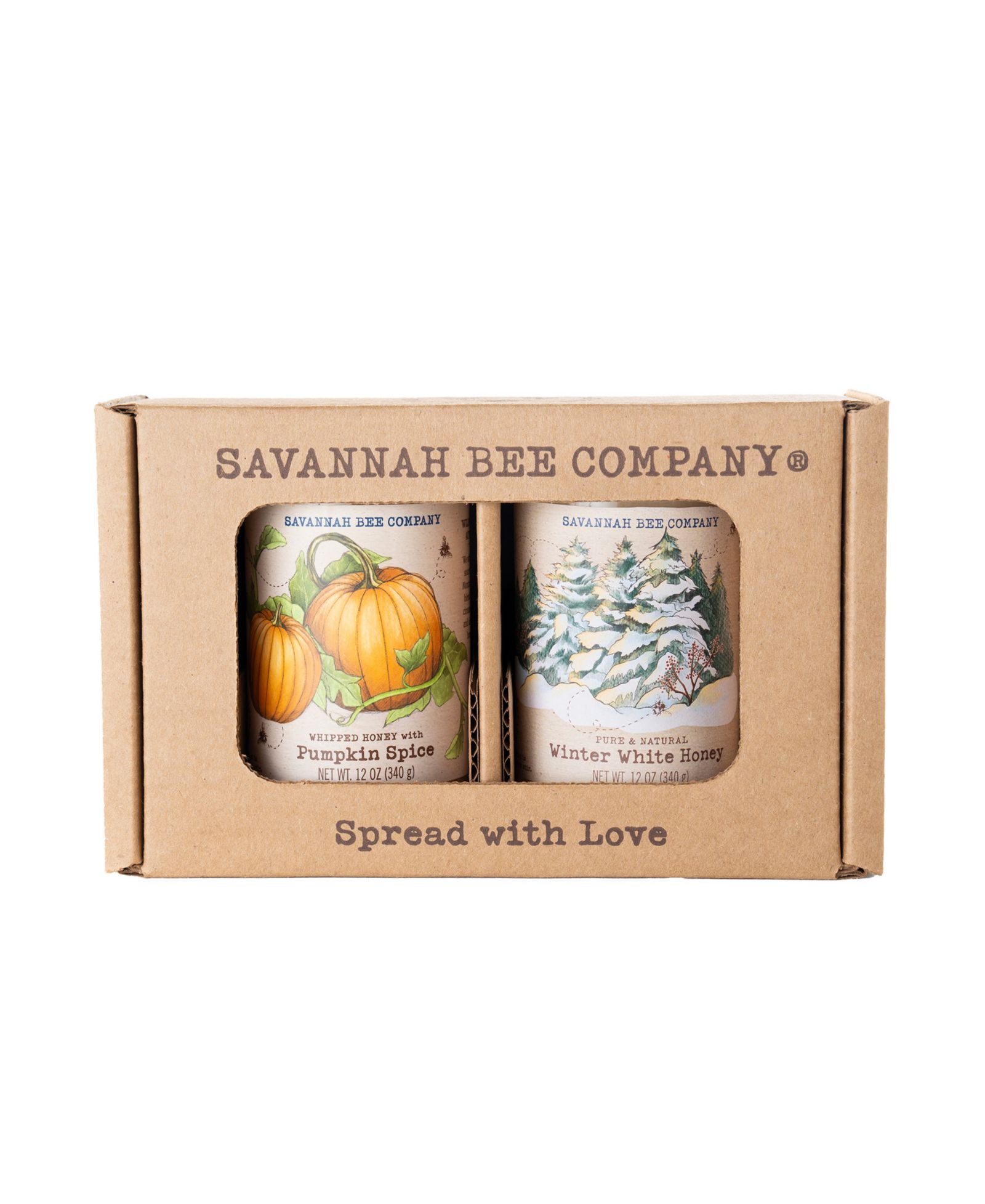 Подарочный набор взбитого меда Savannah Bee Company Pumpkin and Winter White, 12 oz.