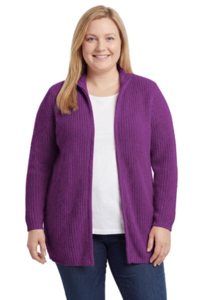 Woman Within кардиган Plus Size Within Zip Front Shaker