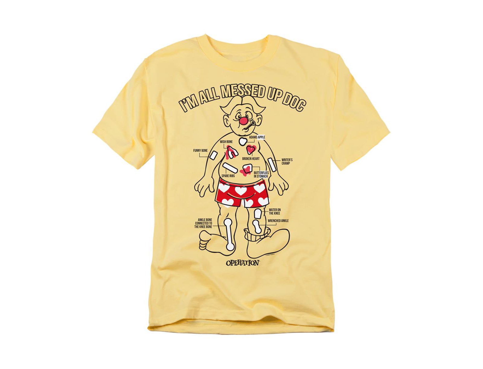 Hasbro+ Men's Operation I'm All Messed Up Doc T Shirt