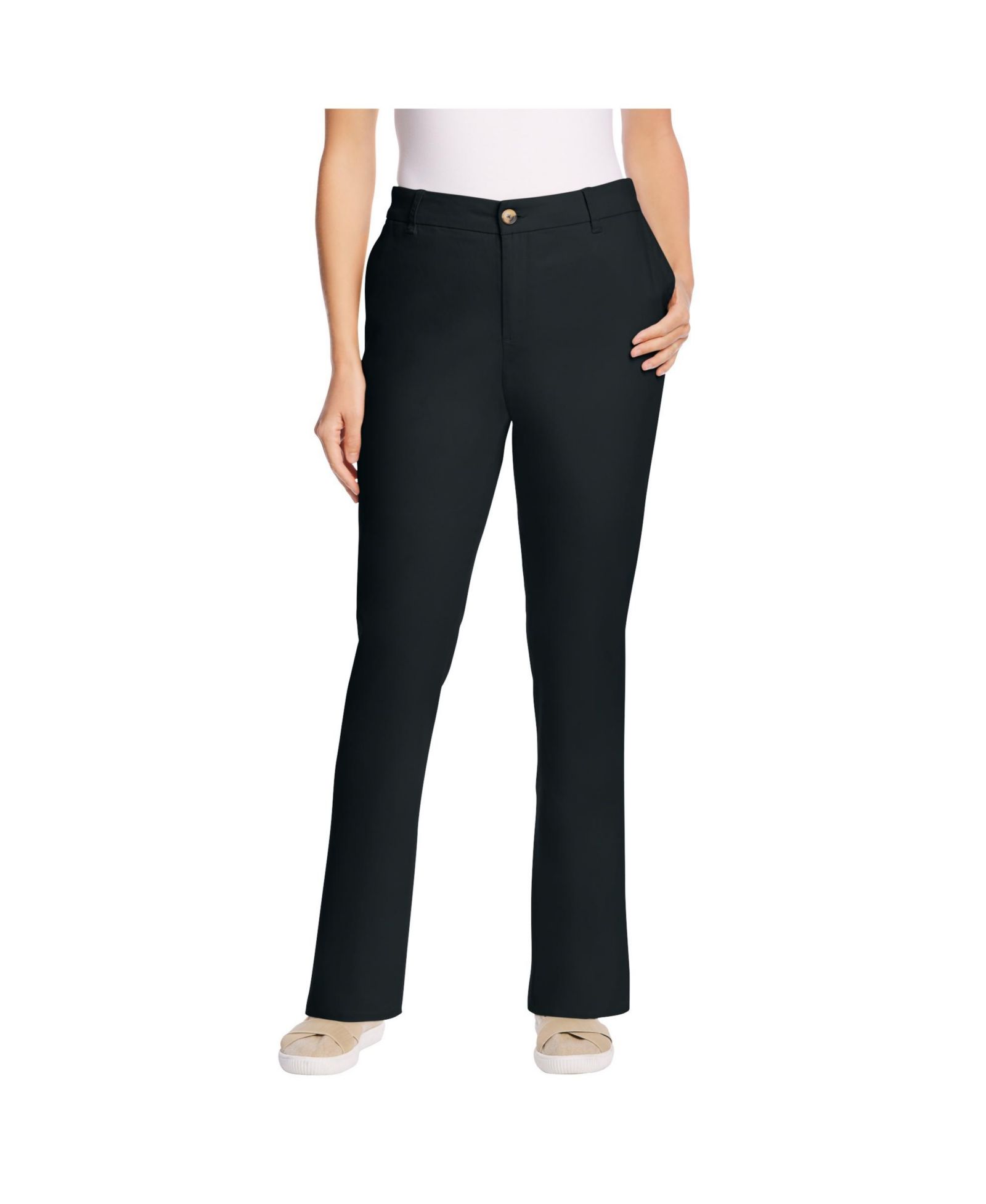 Woman Within Women's Within Tall Adjustable Waist Straight-Leg Chino Pants