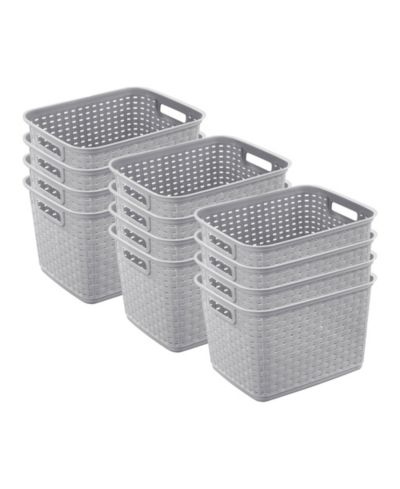 Корзина для белья Sterilite 12736 Tall Weave Plastic, 12 шт.