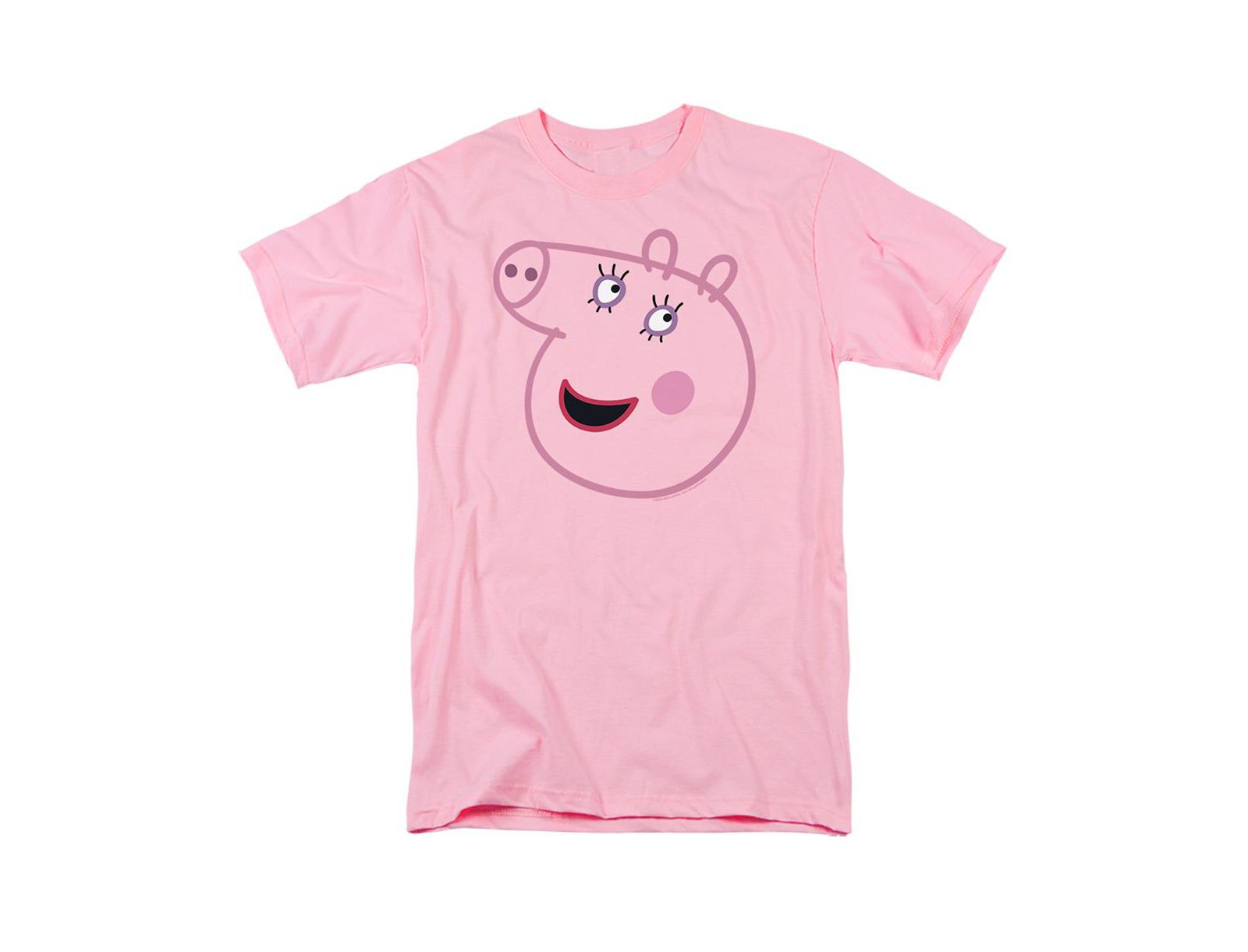 Hasbro+ Men's Peppa Pig Pink Out Mummy Pig Face T Shirt