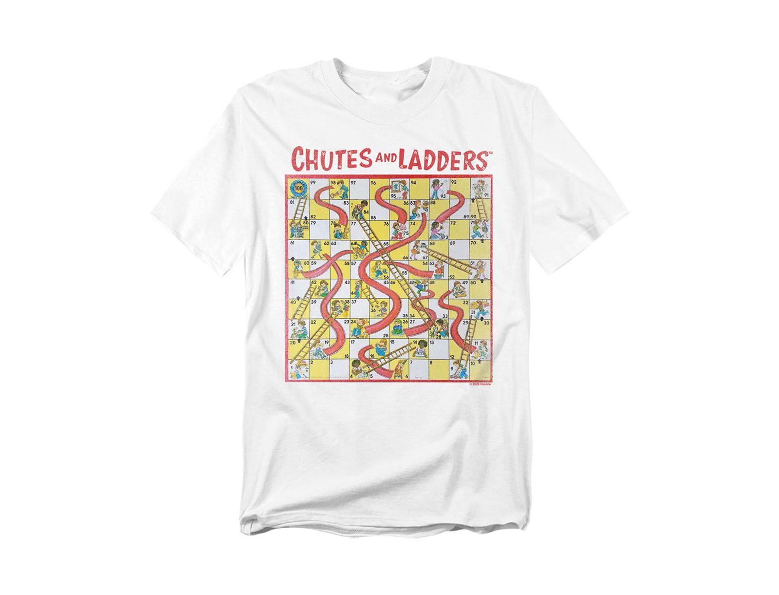 Hasbro+ Men's + Chutes And Ladders 79 Game Board T-Shirt
