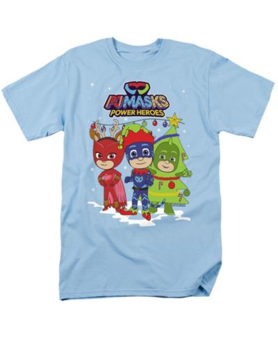 Hasbro+ Men's Pj Masks Christmas Heroes, Catboy, Owlette and Gekko T Shirt