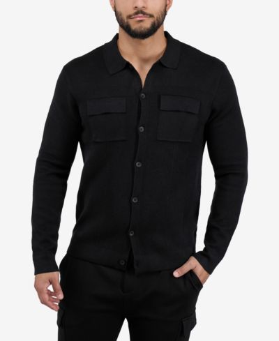 Мужской джемпер SPRING + MERCER Long Sleeve With Full Buttoned Two Patch Pockets