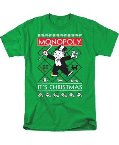 MONOPOLY Big & Tall It s Christmas Ugly Christmas Sweater T Shirt