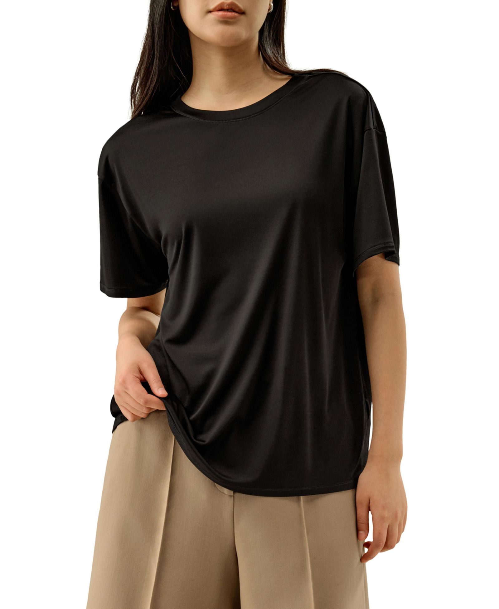Женская футболка LILYSILK Women's Silk Jersey Oversized