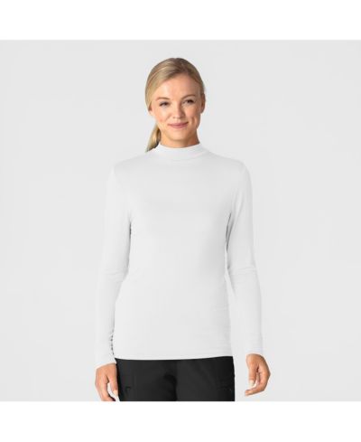 Wink Layers Women’s Long Sleeve Mock Neck Silky Tee