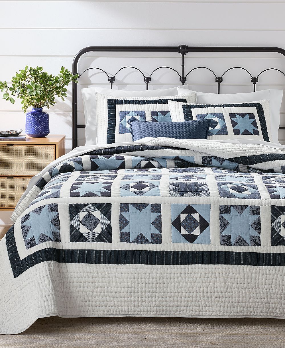 Charter Club Midnight Star Artisan 3-Pc. Quilt Set, Full/Queen, Macy's Exclusive
