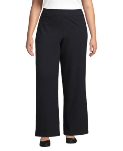 Lands' End Plus Size брюки с широкими штанинами и карманами Starfish High Rise Pull On