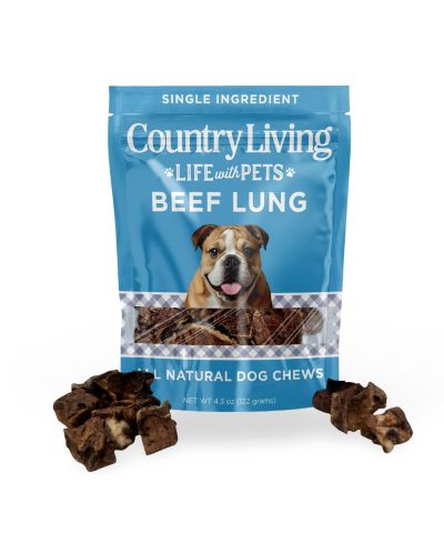 Country Living 4”-6” Beef Lung Slices Dog Treats – 8oz Bag – 100% Natural